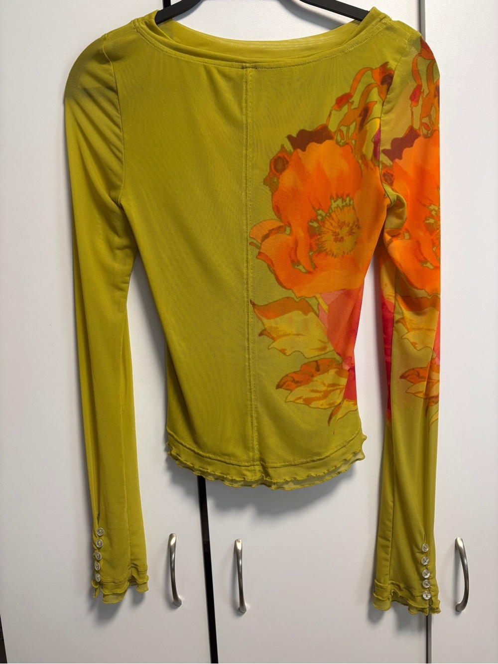 Lilly Printed Boat Neck Long Sleeve Top, Citron Combo medium - Picture 6 of 8